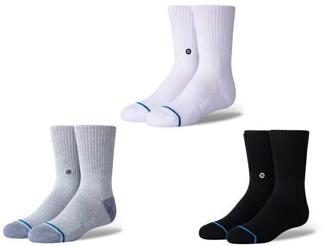 3足セットSTANCE SOX/スタンスソックス「Crew Socks”ICON ST Kids 3