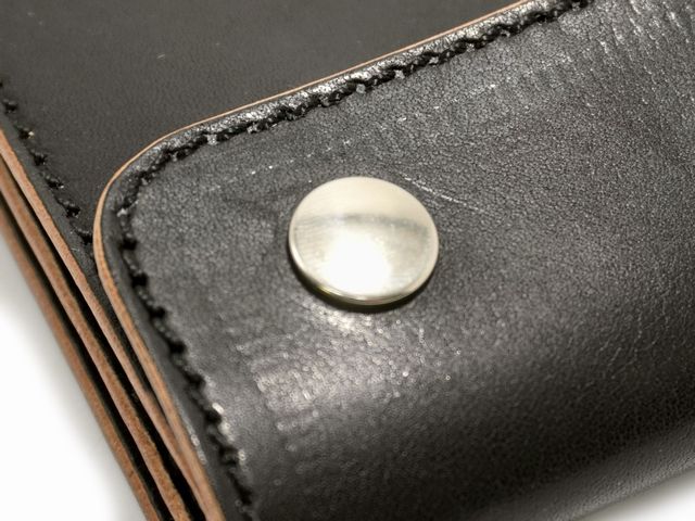トラッカーウォレット スタッズカスタム 茶芯 手染め TISS CUSTOM LEATHERS/ティスカスタムレザーズ】「Teacore Trucker