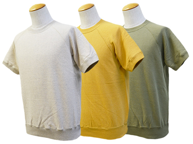 全3色【TWO MOON/トゥームーン】「Raglan Short Sleeve Sweatshirts