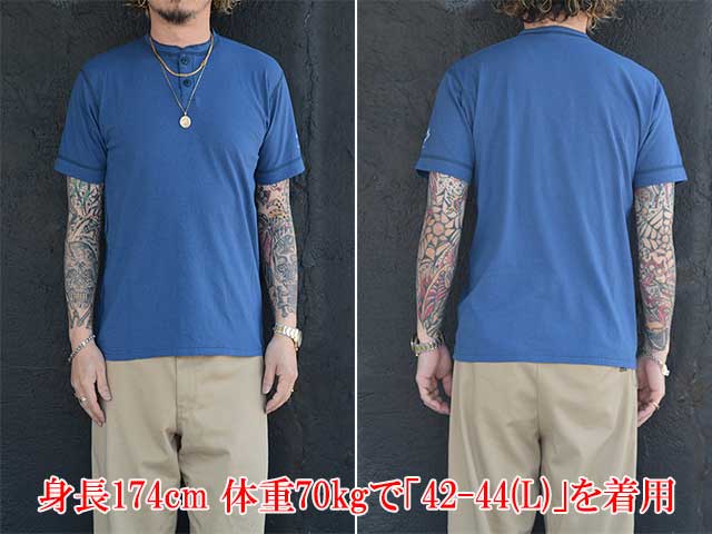 全2色【TWO MOON/トゥームーン】「Henley Neck Tee/ヘンリーネックTee