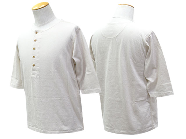 全3色【TWO MOON/トゥームーン】「Half Sleeve Henley Neck Tee/ハーフ
