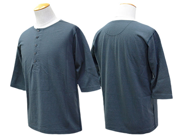 銀次郎　トゥームーン　半袖　44/46 全3色【TWO MOON/トゥームーン】「Half Sleeve Henley Neck Tee/ハーフ