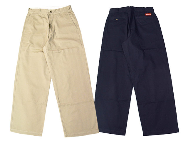綿毛トークン ノーパラTP01&TP02 2枚セット 全2色【TUF-NUT/タフナッツ】「Cotton Twill Wide Work Trousers