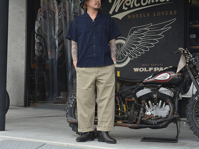 全2色【TUF-NUT/タフナッツ】「Cotton Twill Wide Work Trousers