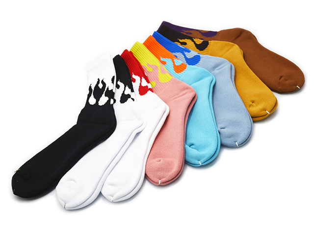全8色【TONNY/トニー】「Pile Socks”Flames”/パイルソックス