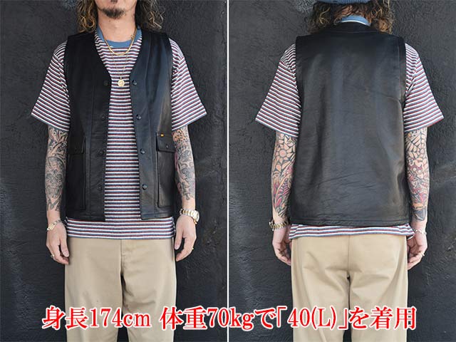 トップス RANCHER STEERHIDE VEST / TR-YL07 TR-YL07 Rancher Steerhide Vest (Steer Oil)
