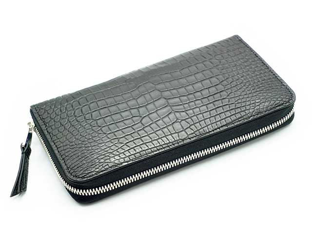ITUAIS /イトゥアイス】「CROCODILE POROSUS Round Zip Long Wallet