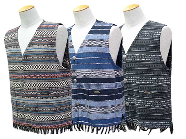 全3色【Vin&Age/ヴィン&エイジ】2026SS「Mexican Rug Vest/メキシカン