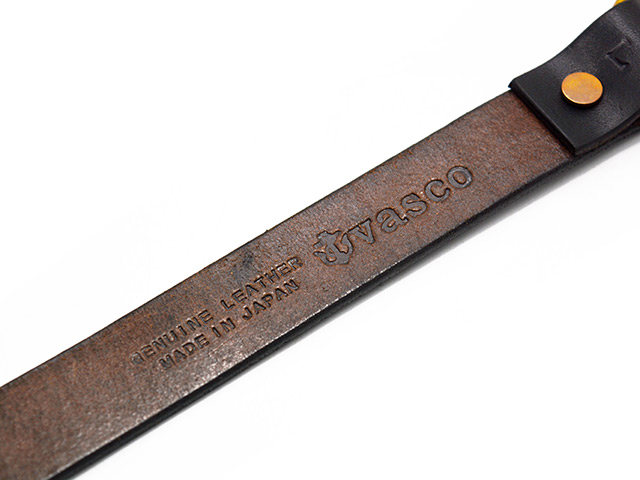 全2色【vasco/ヴァスコ】「Leather Ring Belt”Narrow”/レザーリング