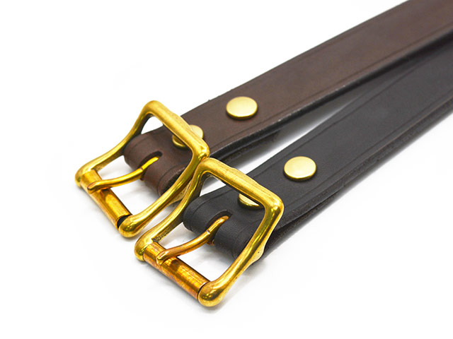 全2色【vasco/ヴァスコ】「Leather Garrison Belt”Narrow”/レザー