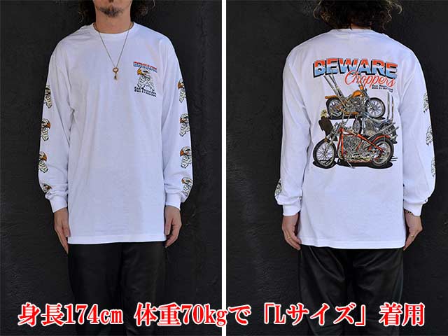BEWARE CHOPPERS/ビウェアチョッパーズ】「Printed L/S Tee”TRIPPLE