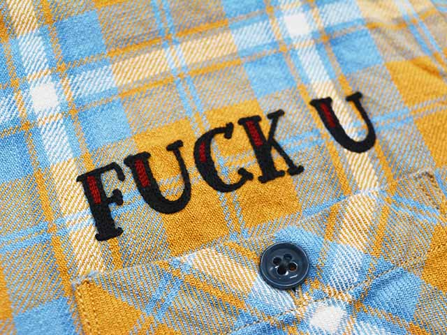 30& OFF)【WEIRDO/ウィアード】2024SS「Check Shirts”FUCK U”/ロング