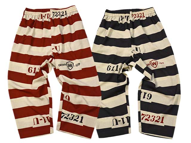 WEIRDO ウィアード ボーダー パンツ 白×黒系　Lサイズ 全2色【WEIRDO/ウィアード】2025SS「Slaves Easy Pants/スレイブス