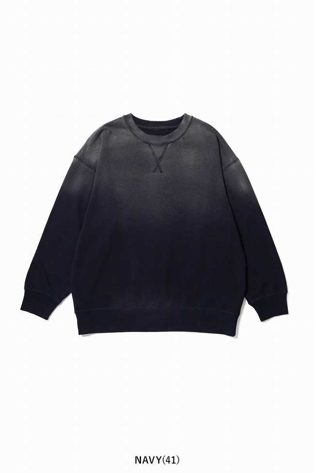ポータークラシック Porter Classic ハンドワークお針子グラフィティピースコットンクルーネックスウェット H/W OHARIKO GRAFFITI PEACE COTTON CREWNECK PC-006の画像