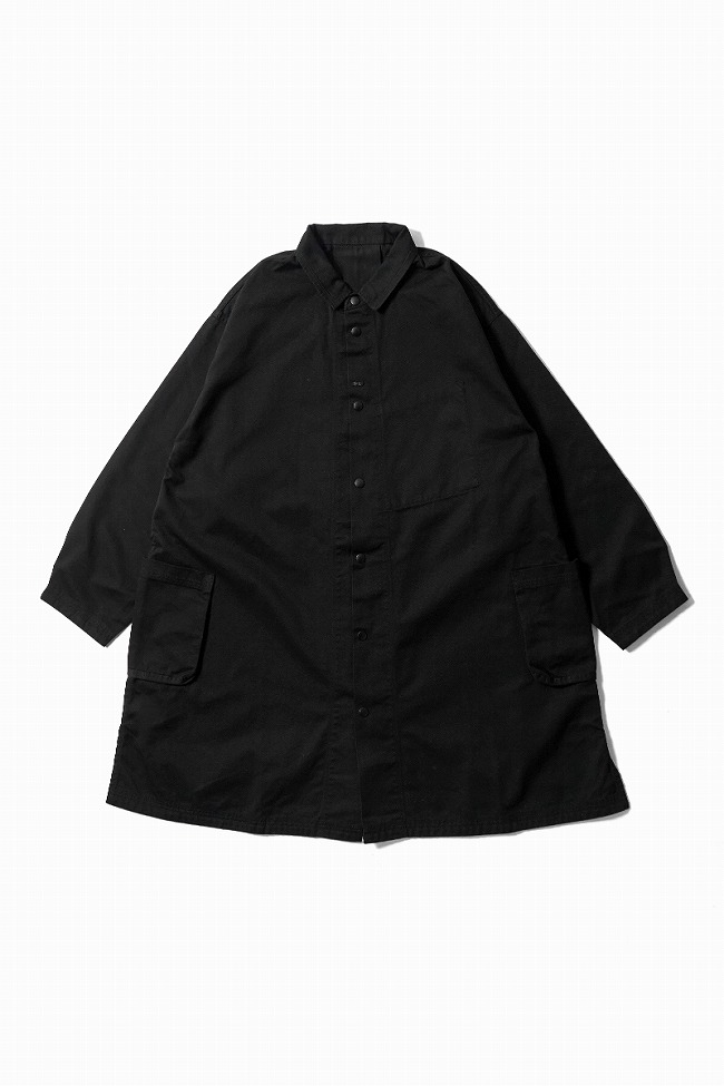 【美品】ポータークラシック CHINO SHIRT COAT 黒 サイズ1 綿 PORTER CLASSIC（ポータークラシック） CHINO SHIRT COAT チノシャツ