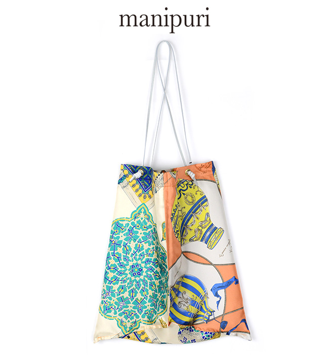 ポイント10倍)manipuri マニプリ プリントトートバッグL ランプ