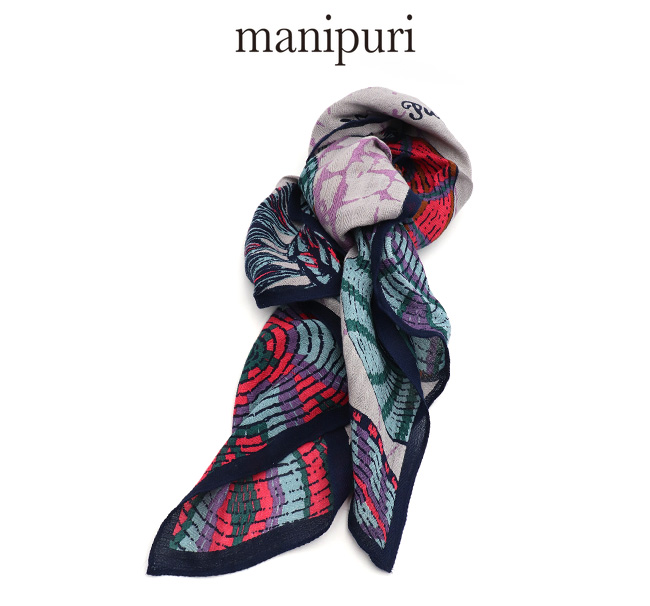 manipuri（マニプリ） ＜リネンミックスストール120＞アフリカン