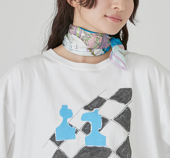 セール 30%OFF】【manipuri/マニプリ】シルクプリントスカーフ65