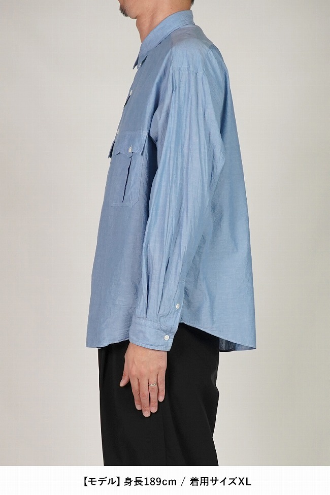 PORTER CLASSIC（ポータークラシック） ROLL UP CHAMBRAY SHIRT ロール