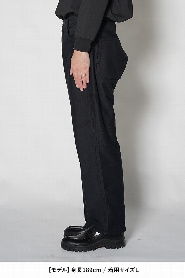 MOLESKIN CROPPED PANTS BLACK