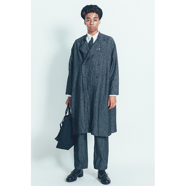 ポータークラシック Porter Classic 【正規販売店】 ブレッソンリネンダブルコート“BRESSON” LINEN DOUBLE COAT  GRAY PC-021-1512