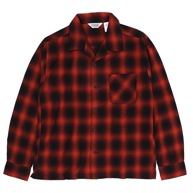 ファイブブラザー FIVE BROTHER ライトフランネルワンアップシャツ LIGHT FLANNEL L/S ONE-UP SHIRT 152001 オープンカラー 長袖開襟シャツ｜womanremix｜06