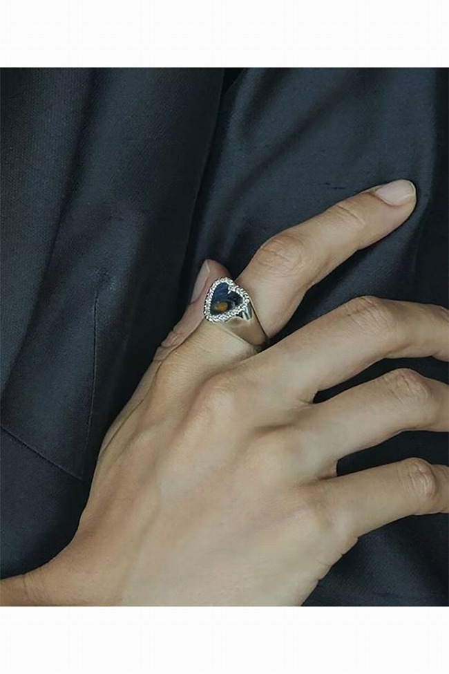 Preek PREEK(プリーク) DIAMOND HEART STONE RING SILVER ダイヤモンド