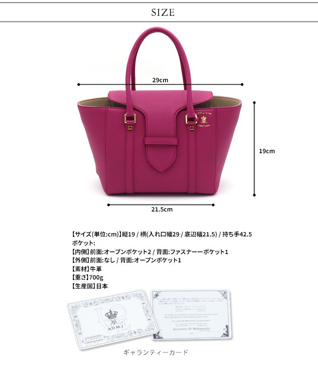 ポイント10倍) ADMJ エーディーエムジェイ MOZART WING TOTEBAG 23cm