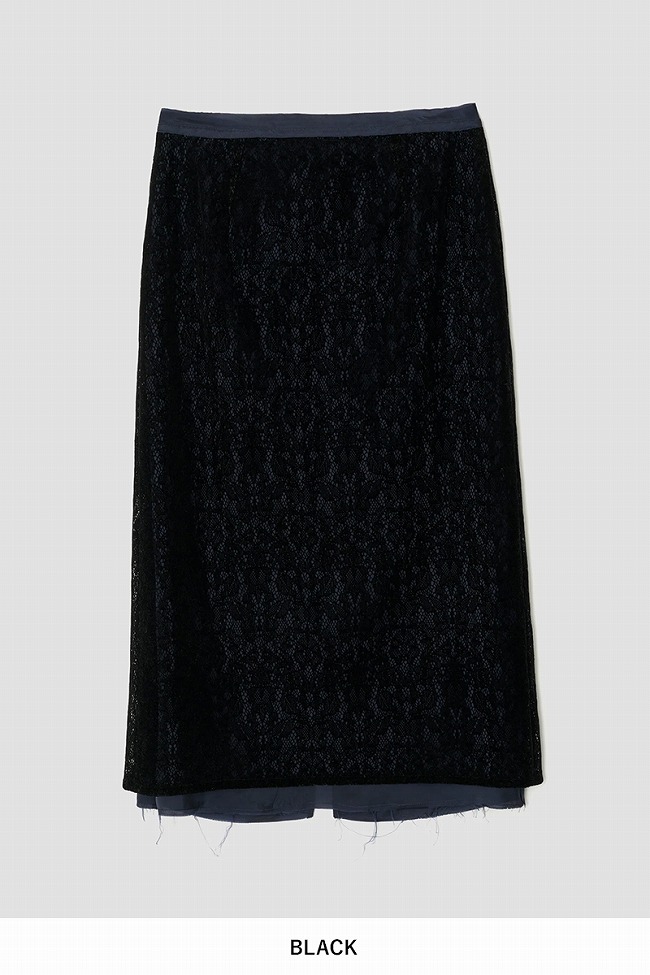 JANESMITH JANE SMITH(ジェーンスミス) FLOCKY LACE LAYERED SKIRT 