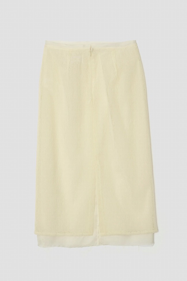 ジェーンスミス レース スカート JANESMITH（ジェーンスミス） FLOCKY LACE LAYERED SKIRT フロッキー