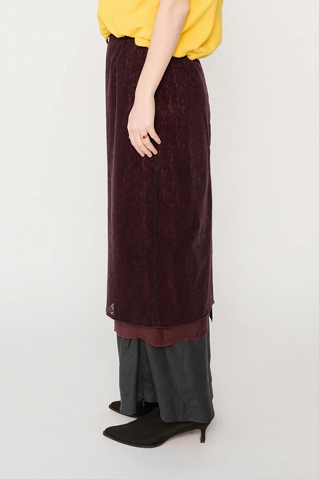 JANESMITH JANE SMITH(ジェーンスミス) FLOCKY LACE LAYERED SKIRT 