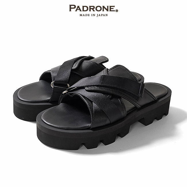 PADRONE（パドローネ） チャンキーソールマルチストラップサンダル CS