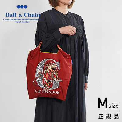 Ball ＆ Chain(ボールアンドチェーン)×Harry Potter(ハリーポッター) H.GRYFFINDOR (M) グリフィンドール ショッピングバック トートバッグ 348001｜womanremix｜02