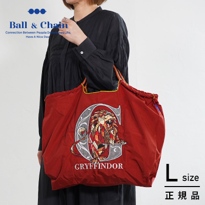 Ball ＆ Chain(ボールアンドチェーン)×Harry Potter(ハリーポッター) H.GRYFFINDOR (L) グリフィンドール ショッピングバック トートバッグ 313112｜womanremix｜02