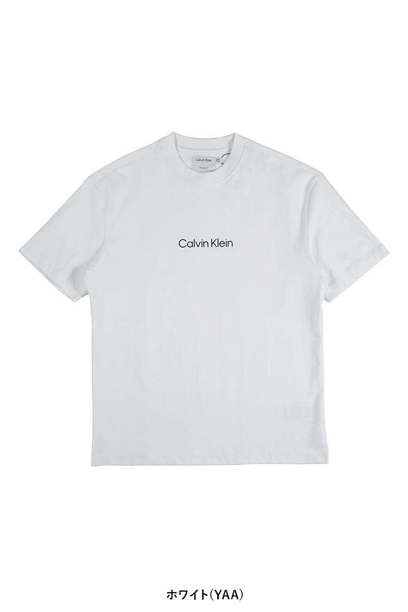 Calvin Klein カルバン・クライン スタンダードロゴ リラックス クルーネックTシャツ 40HM228｜womanremix｜07
