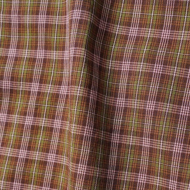 homspun（ホームスパン） ローンチェックノースリーブブラウス 5741