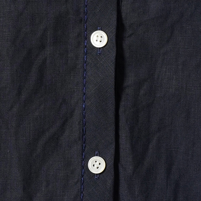 homspun homspun(ホームスパン) リネンバイオVネックブラウス