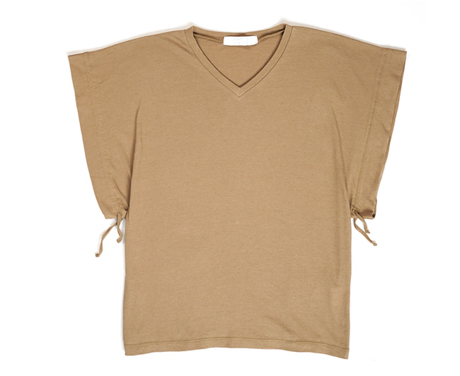 【タグ付き品あり】ホームスパン HOMSPUN 五部袖 Tシャツ ３枚セット homspun（ホームスパン） 40/1フライスVネックギャザーS/L 2WAY