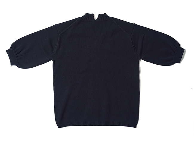 homspun（ホームスパン） スーピマコットン六分袖Vネックカーディガン