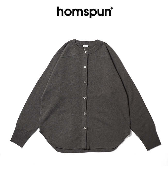 homspun（ホームスパン） ラム12G クルーネックCD ラムウール ニット