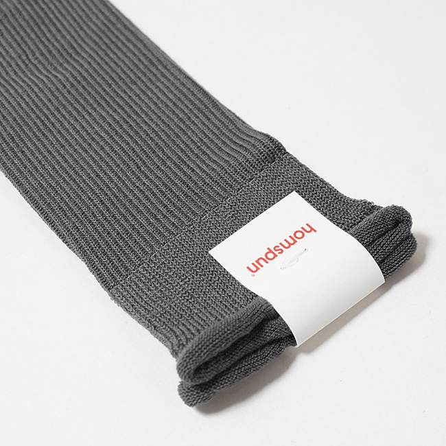 「お値下げしました」homspun ホームスパン　コットンギャバディン　コート homspun（ホームスパン） シルケットコットンハイソックス 8286 : rish