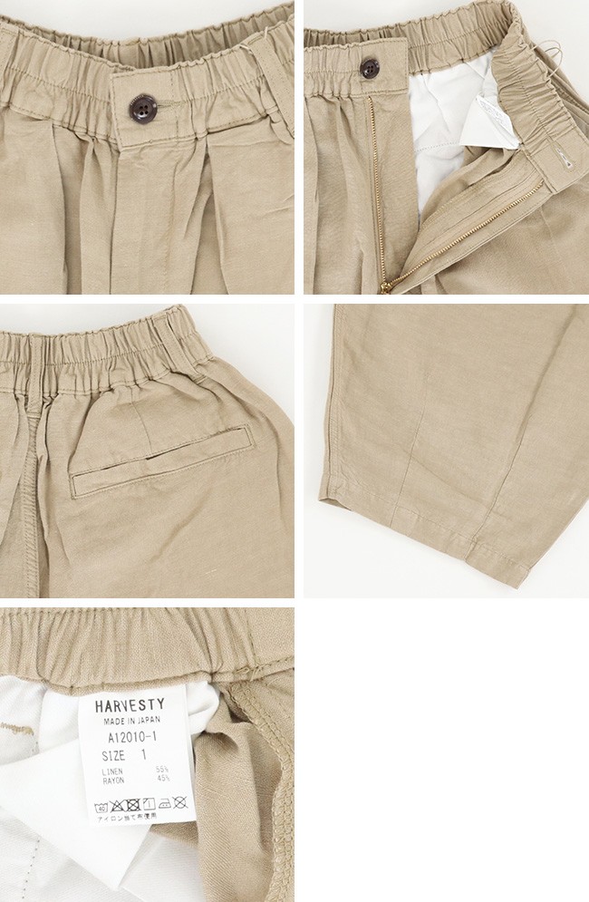 HARVESTY ハーベスティ クロップドサーカスパンツ リネン