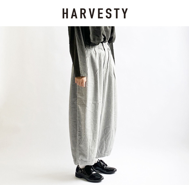 HARVESTY ハーベスティ COTTON FLANNEL CIRCUS PANTS CROPPED コットン
