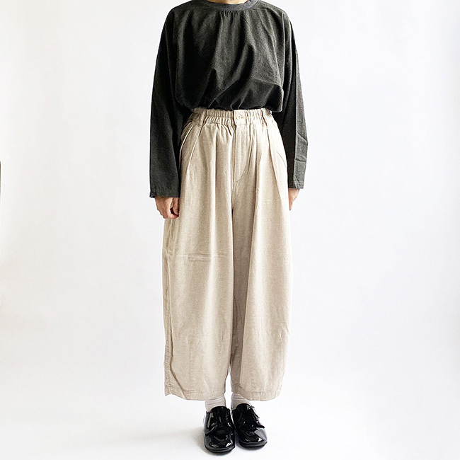 HARVESTY ハーベスティ COTTON FLANNEL CIRCUS PANTS CROPPED コットン