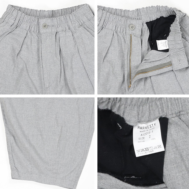 HARVESTY ハーベスティ COTTON FLANNEL CIRCUS PANTS CROPPED コットン