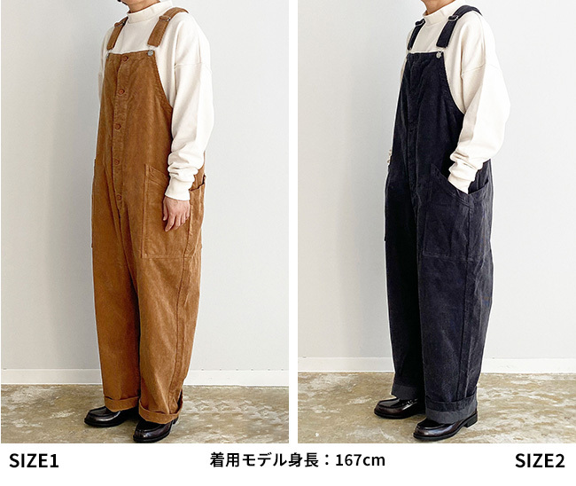 HARVESTY（ハーベスティ） CORDUROY OVERALLS コーデュロイ