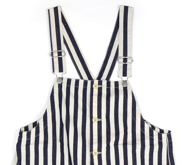 値下げ⤵︎HARVESTY ハーベスティストライプオーバーオール／サイズ① HARVESTY（ハーベスティ） STRIPES OVERALLS（ストライプ