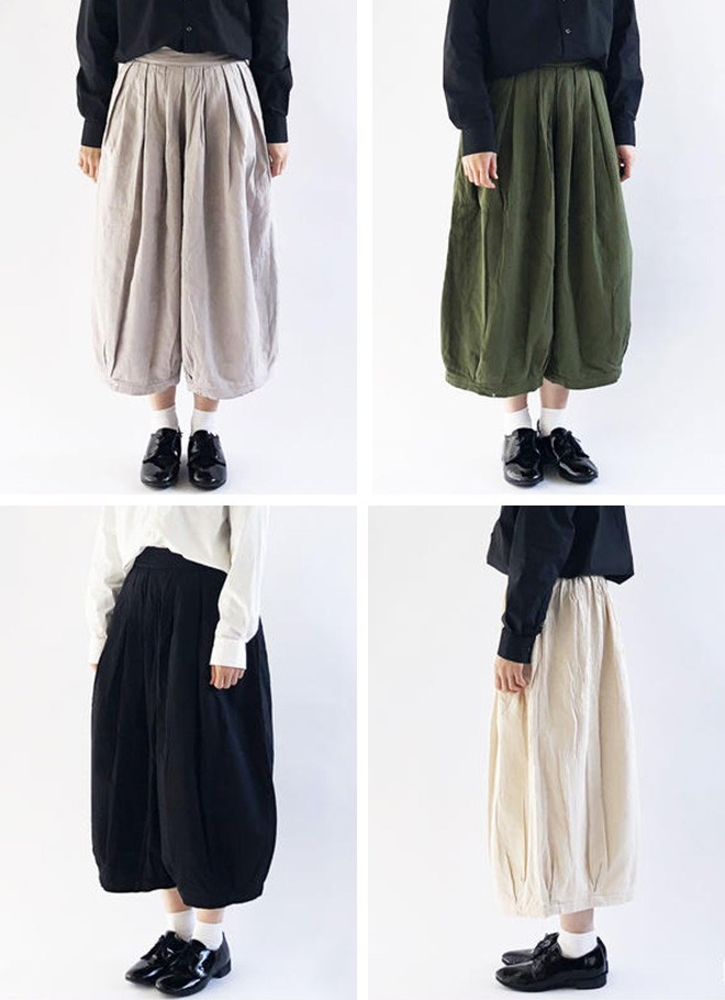 HARVESTY (ハーベスティ)CIRCUS CULOTTES DOUBLE CLOTH 二重織り