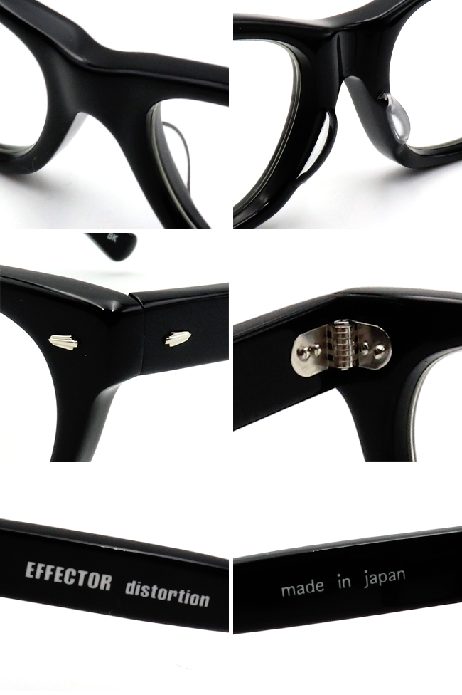 EFFECTOR distortion メガネ 黒・べっ甲　ディストーション EFFECTOR エフェクター ディストーション DISTORTION メガネ