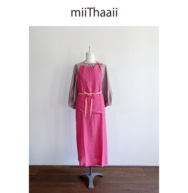 miiThaaii ミーターイー リネン アリシャ エプロン RUBY FJA001-218